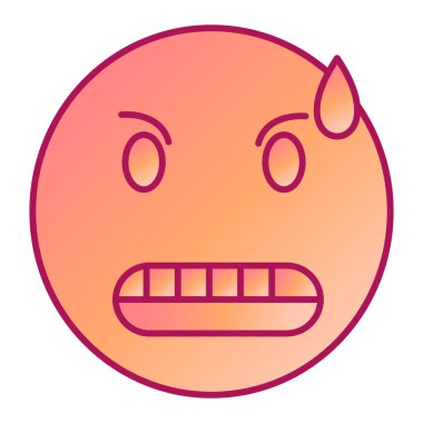 yüz ifadesi simgesi vektör illüstrasyon tasarımı