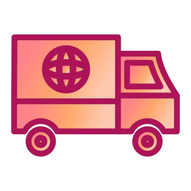 Teslimat. Web simgesi basit illüstrasyon