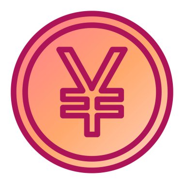 yen. Web simgesi basit illüstrasyon