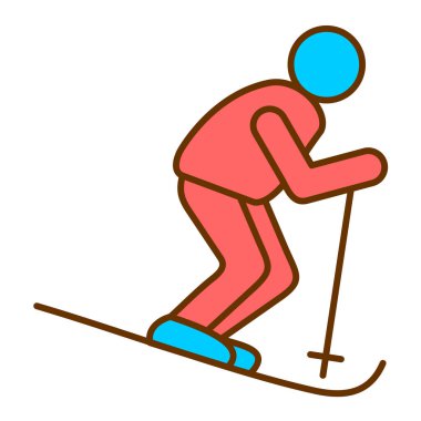 Snowboard ikonu. Web için snowboard vektör simgelerinin düz çizimi