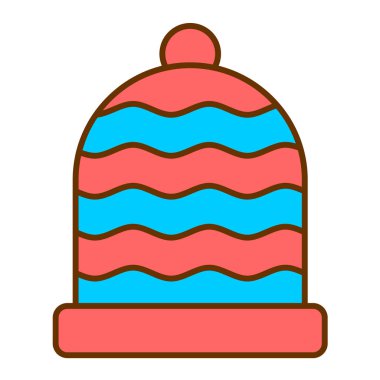 Noel topu ikonu vektör illüstrasyonu