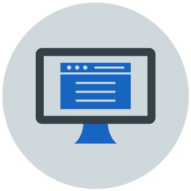 Kodlama. Web simgesi basit illüstrasyon