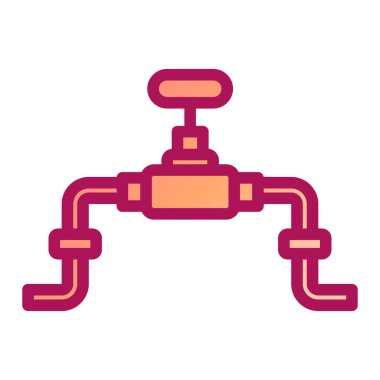 Su pompası ikonu. anahat valf vektör resimleme sembolü