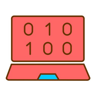 Dizüstü bilgisayar simgesi vektör çizimi