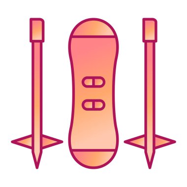 Kaykay ikonu vektörü. İnce çizgi işareti. izole edilmiş sınır sembolü çizimi