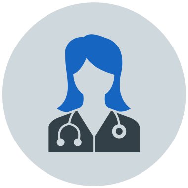 Doktor. Web simgesi basit illüstrasyon