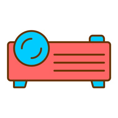 Projektör. Web simgesi basit tasarım