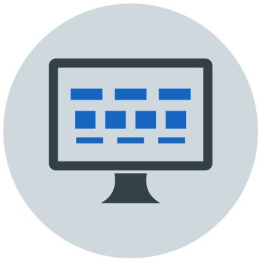 Kodlama. Web simgesi basit illüstrasyon