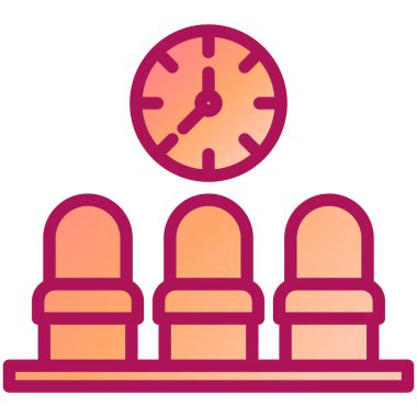 Bekleme Odası modern simge vektör illüstrasyonu