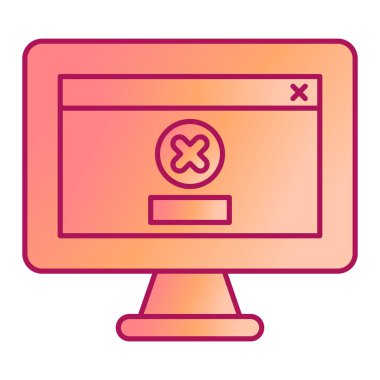 bilgisayar ekranı vektör illüstrasyonu