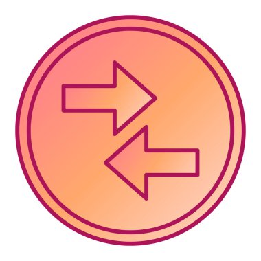 Eğilim biçimi izole edilmiş arkaplanda ok simgesi