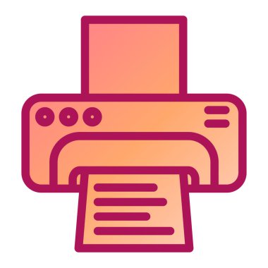 Yazıcı. Web simgesi basit illüstrasyon