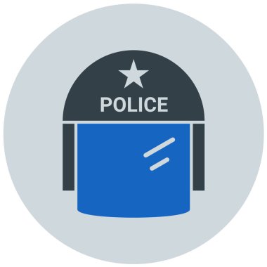 polis modern simge vektör illüstrasyonu 