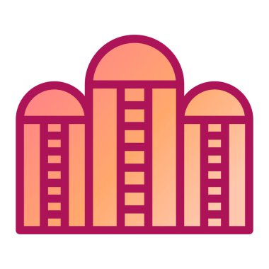 Bina. Web simgesi basit illüstrasyon