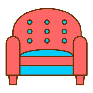 kanepe ikonu vektör illüstrasyonu