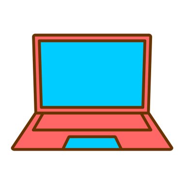 Dizüstü bilgisayar teknolojisi simge vektör çizim grafik tasarım