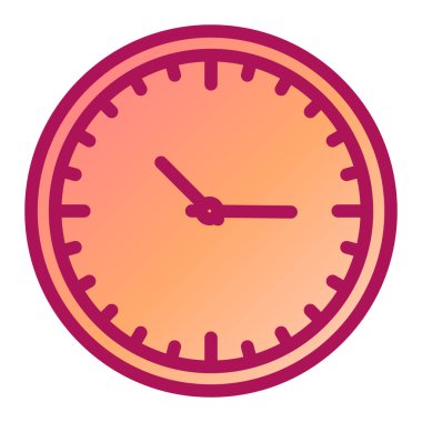 Saat simgesi vektör illüstrasyonu