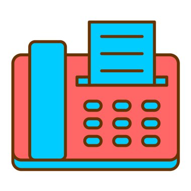 faks. Web simgesi basit illüstrasyon