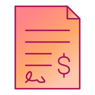 Fatura. Web simgesi basit illüstrasyon