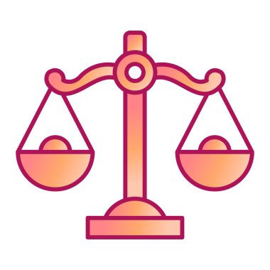 Hukuk ve adalet vektörü illüstrasyonu