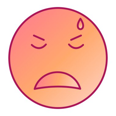 Ağlayan yüz simgesi ikon vektör illüstrasyon tasarımı