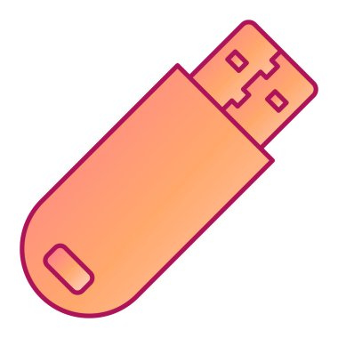 usb flash disk simgesi vektör illüstrasyon grafik tasarımı