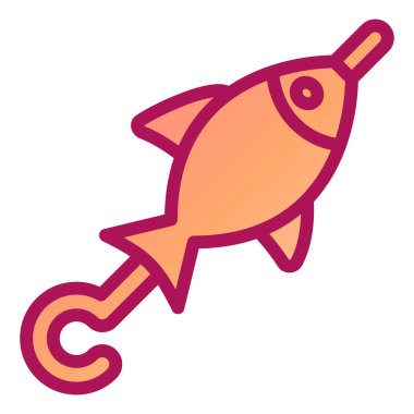 Balık. Web simgesi basit illüstrasyon