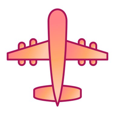 uçak ikonu vektör illüstrasyonu