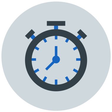 Kronometre simgesi. Web için zamanlayıcı vektör simgelerinin düz çizimi