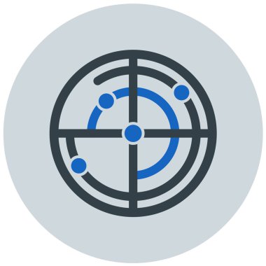 Radar. Web simgesi basit illüstrasyon