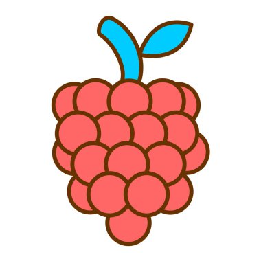 üzümler meyve simgesi vektör illüstrasyon grafik tasarımı