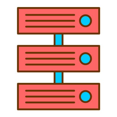 veritabanı. Web simgesi basit illüstrasyon