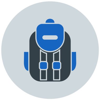 Sırt çantası. Web simgesi basit illüstrasyon