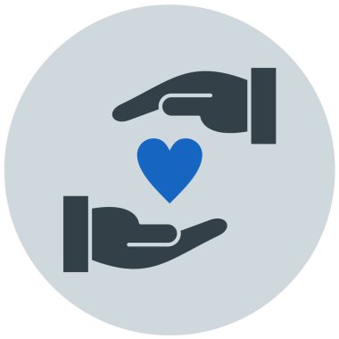 hayırseverlik ve bağış ikonu düz tasarım.