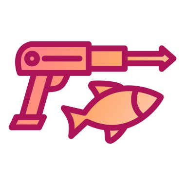 balık simgesi vektör illüstrasyonu