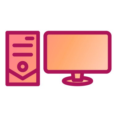 Bilgisayar monitörü. Basit resimleme