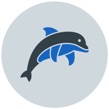 Balık. Web simgesi basit illüstrasyon