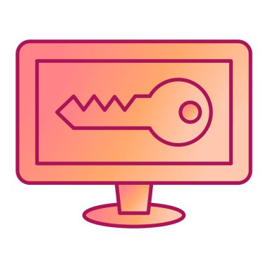 anahtar ve asma kilit vektör çizimine sahip dizüstü bilgisayar