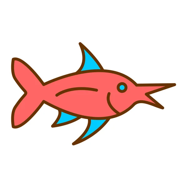 Icône Poisson Illustration Vectorielle — Image vectorielle