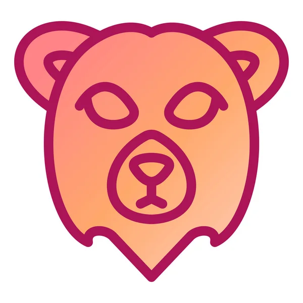 Bear Head Vector Icon Illustration — Stock Vector