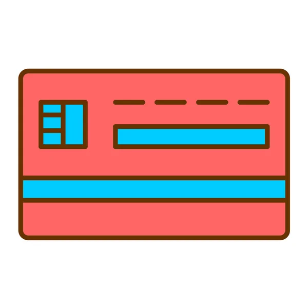 Ilustração Vetor Ícone Cartão Crédito — Vetor de Stock