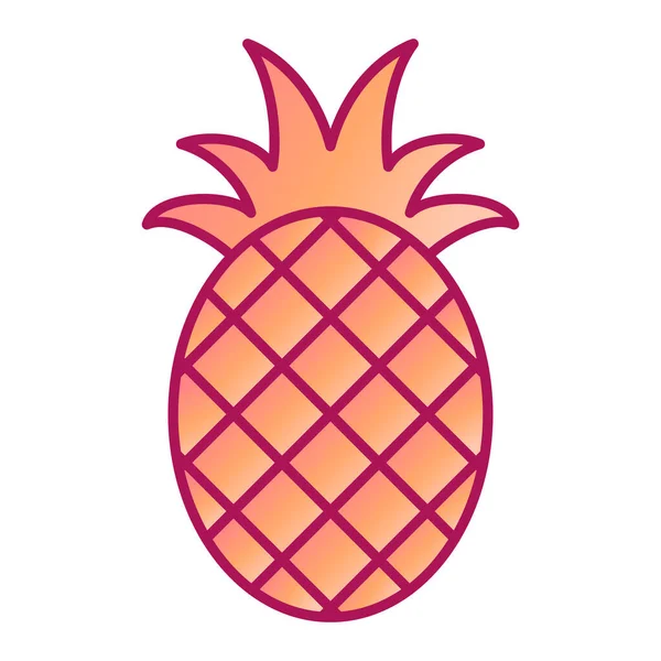 Ananas Meyve Ikonu Vektör Illüstrasyon Tasarımı — Stok Vektör