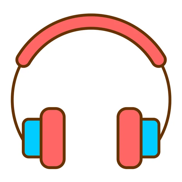 Auriculares Icono Web Diseño Simple — Vector de stock