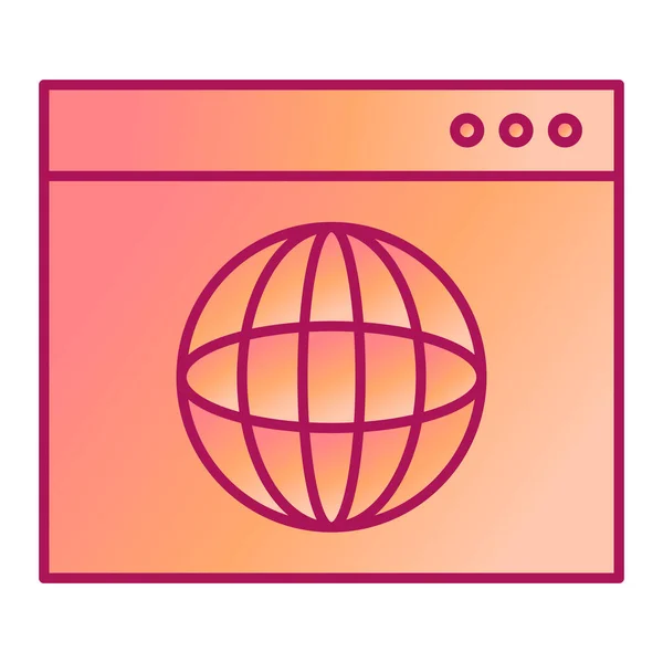 Browser Fenster Icon Vektor Illustration — Stockvektor