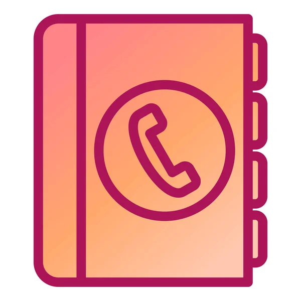 Телефонна Книга Веб Іконка Проста Ілюстрація — стоковий вектор
