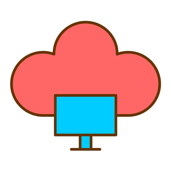 Cloud Computing Technology Icon Vector Illustration Design — Stock Vector