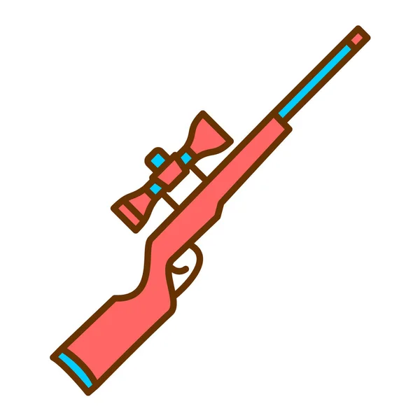 Scharfschützengewehr Moderne Ikone Vektor Illustration — Stockvektor