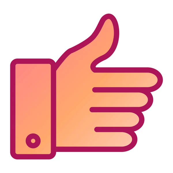 Thumb Modern Icon Vector Illustration — Stockvektor