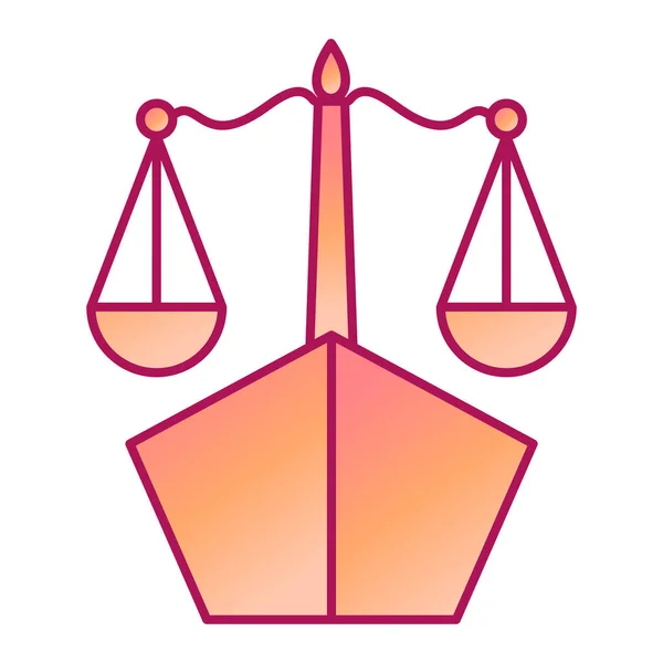 Právní Justiční Koncept Představovaný Ikonou Měřítka Vektorová Ilustrace — Stockový vektor