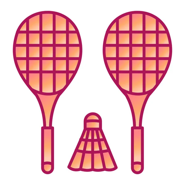 Tennis Racket Shuttlecock Vector Illustration Graphic Design — Stock Vector